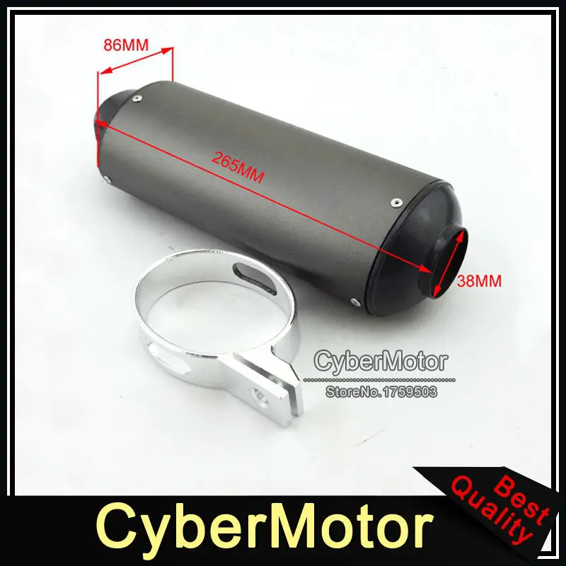 Motorcycle 38mm Exhaust Muffler With Clamp For 125cc 140cc 150cc 160cc