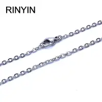Men Women Jewerly 1mm 16" 18" 20" 22" 24" Inches Links Chain Fashion Necklace Stainless Steel Necklace Classic Pop Rolo Chains 4