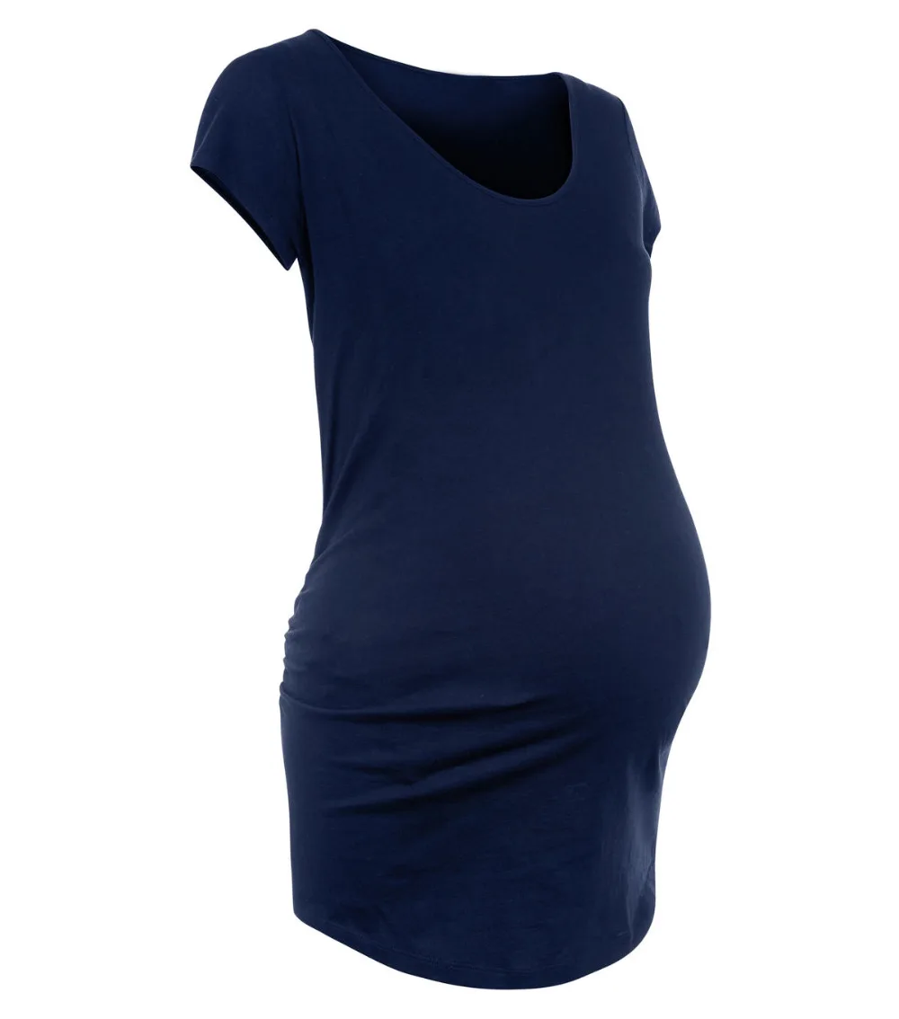 OkayMom; летняя хлопковая Футболка для беременных; цвет черный, серый; топы; футболки; Одежда для беременных; Базовая футболка; одежда;