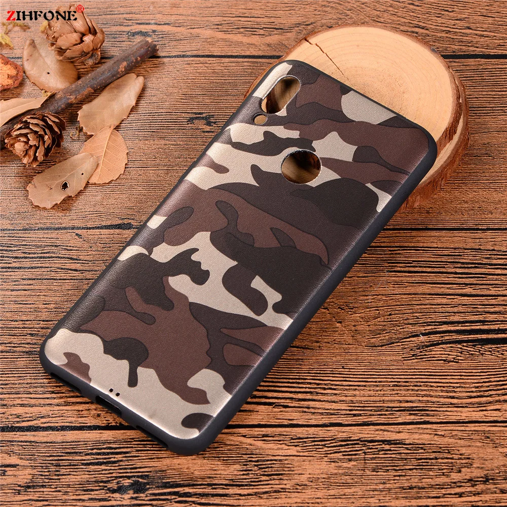 

camouflage Case for Huawei Y6 2019 Case Soft Silicon Cases Fundas Army Camo High Quality TPU for Huawei Y6 Prime 2019 Case Cover
