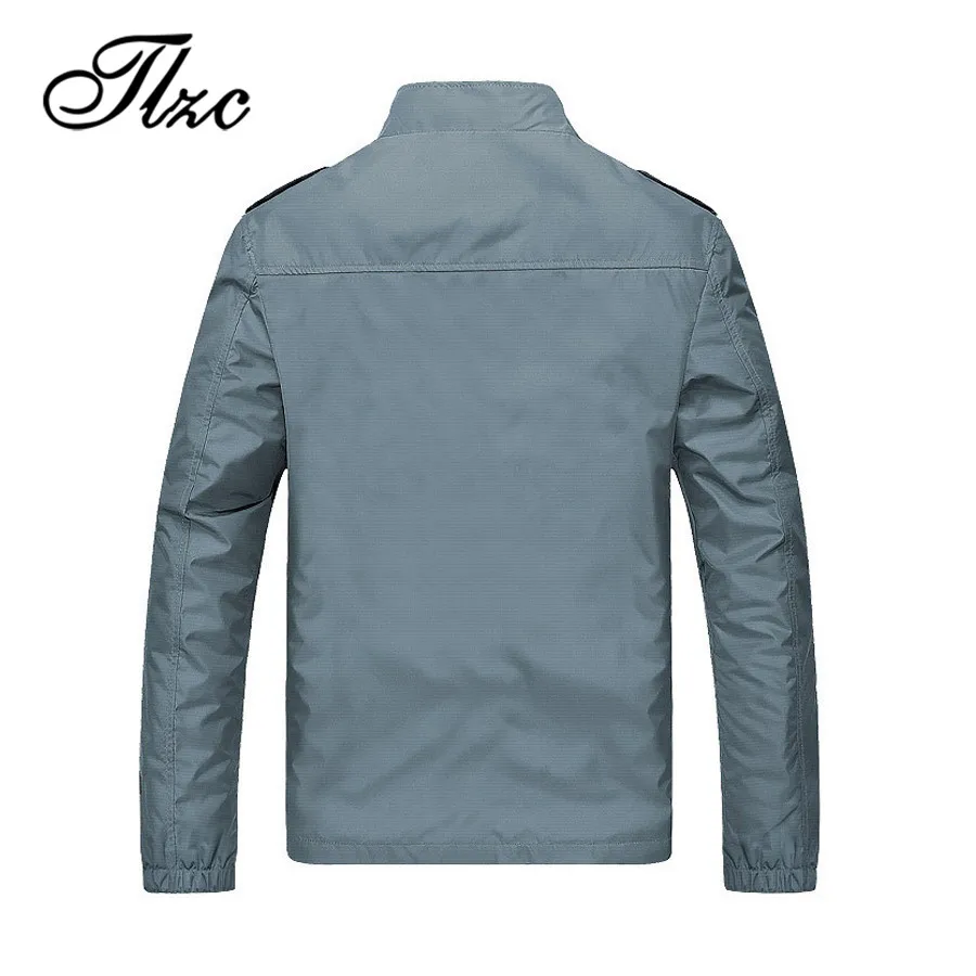 TLZC весенние мужские тонкие куртки Тренч Мужская ветровка размера плюс M-4XL осенние мужские одноцветные Пальто Повседневная Верхняя одежда