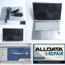 Mitchell по требованию+ alldata диагностическое программное обеспечение+ Супер ноутбук CF-AX2 i5 8G 1 ТБ Мини SSD комплект рабочих инструментов для ремонта автомобиля, по хорошей цене