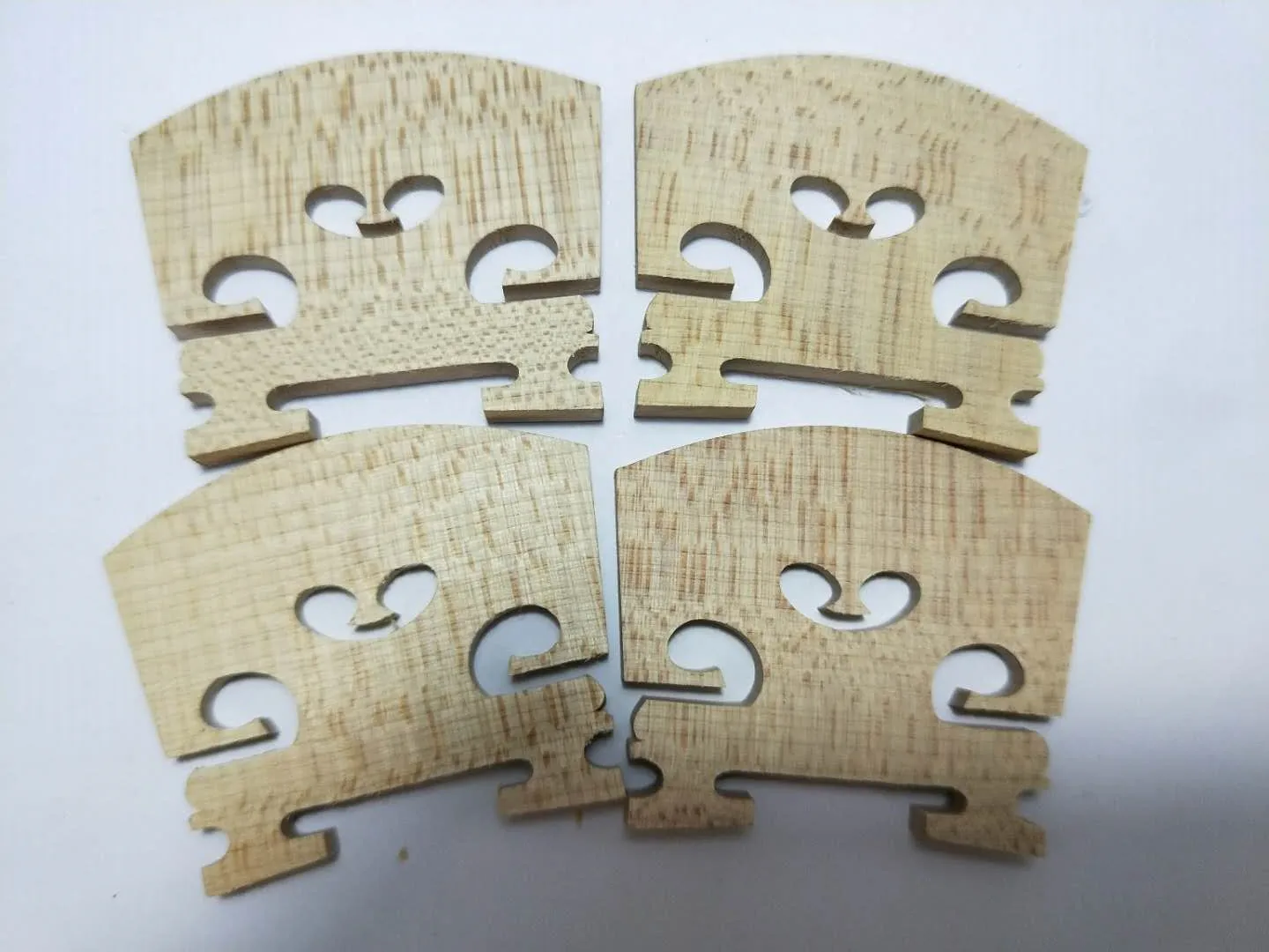 

4 PCs Violin Bridge Aged Maple Bridges Nice Grains European Maple