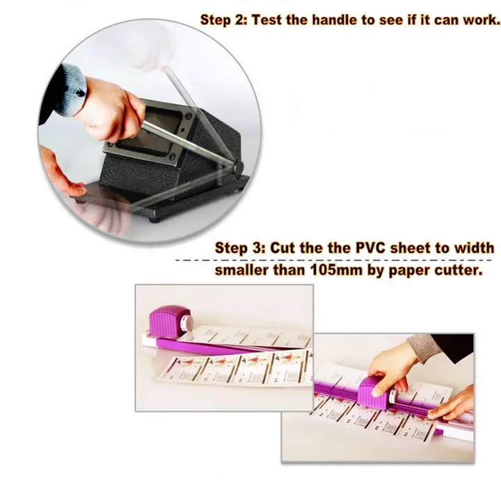 Heavy Duty Manual de Cartão de PVC