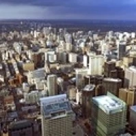 Aerial view of a city  Toronto  Ontario  Canada 2011 Poster Print (36 x 13)