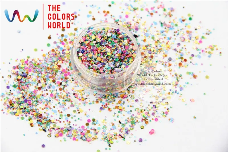 Seixo para a Decoração da Arte do Unha Tamanho Glitter Colorido Pedra ou Outro Faça Você Mesmo 1 Pack = 50g Zs701-14 Mix 3 ZS701-14 Tamanho Mix Glitter Colorido Pedra Seixo