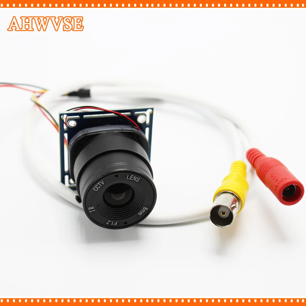 AHWVSE HD 1200TVL Analog CCTV Camera module board with CS Lens IR CUT