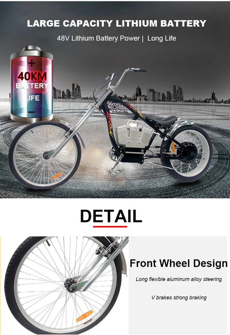 Excellent Bicycle Electric E -motor Light Super Ebike Creative Electric Bike 48 V 500 W + 48 V 10ah Lithium Battery Electric Motorcycle 6