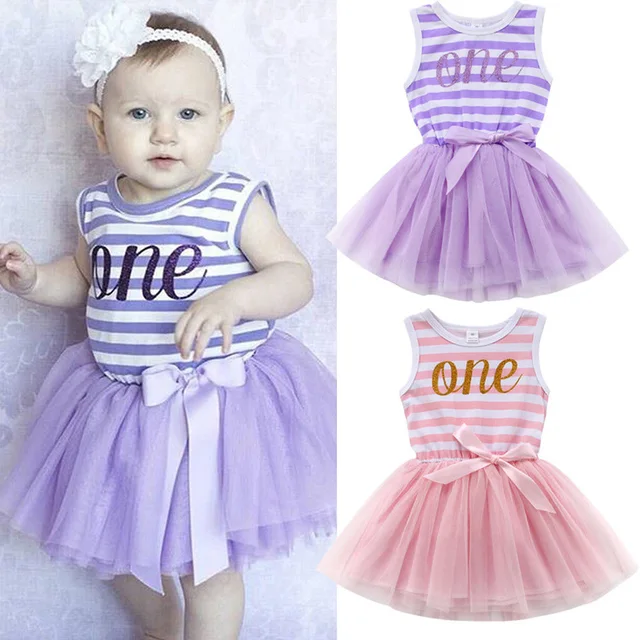 Newborn Baby Girl's First 1st Birthday Sweet Princess Dress 2 Style ...