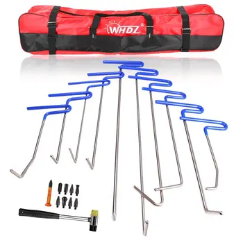 

Hook Tools Set PDR Push Rod Crowbar Dent Removal Paintless Dent Repair Tool Kit for Car Auto Body DoorDing Hail Repair Hand Tool