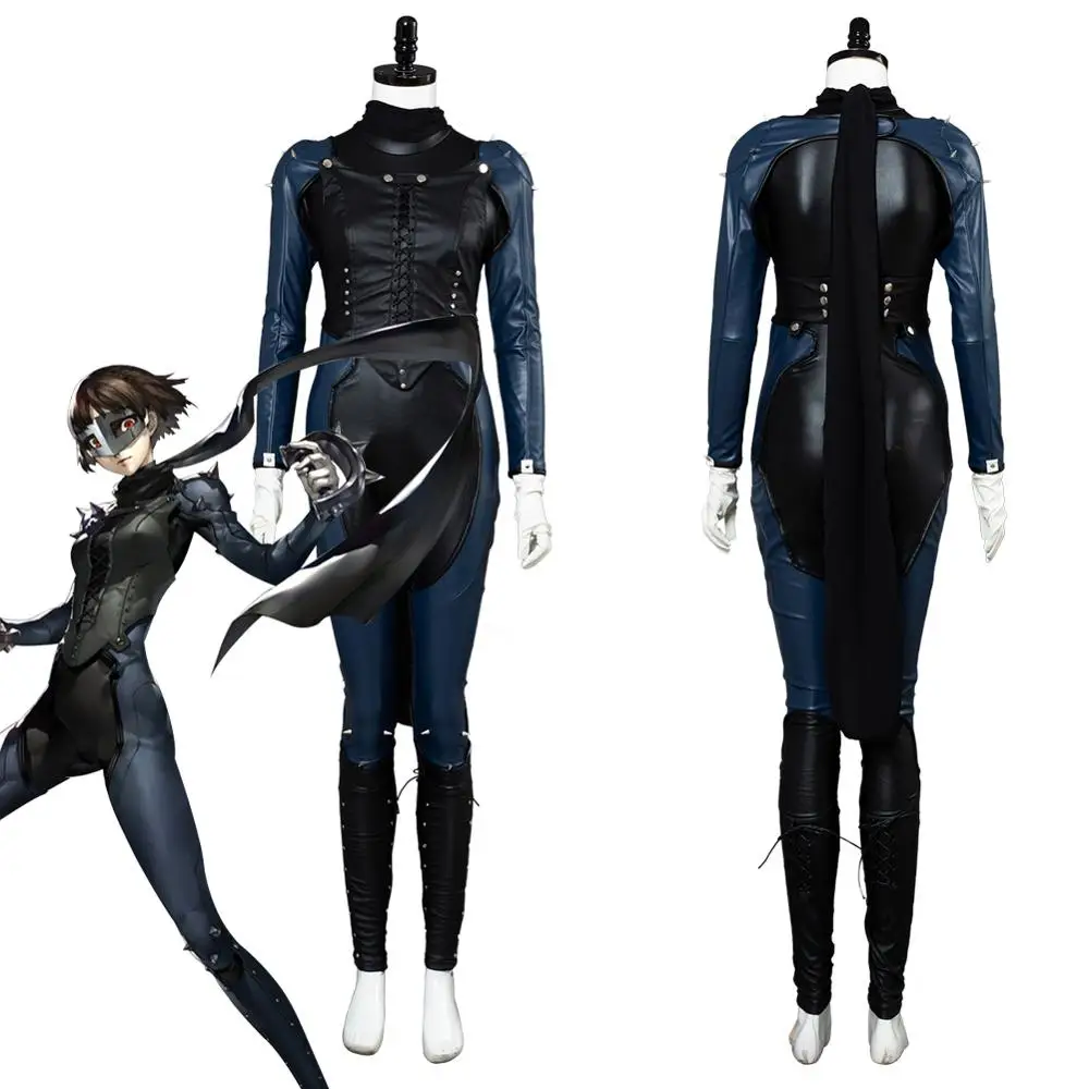 

Anime Persona 5 Makoto Niijima Cosplay Costume Jumpsuit Full Set For Women Girls Custom Made Halloween Carnival Party Costumes