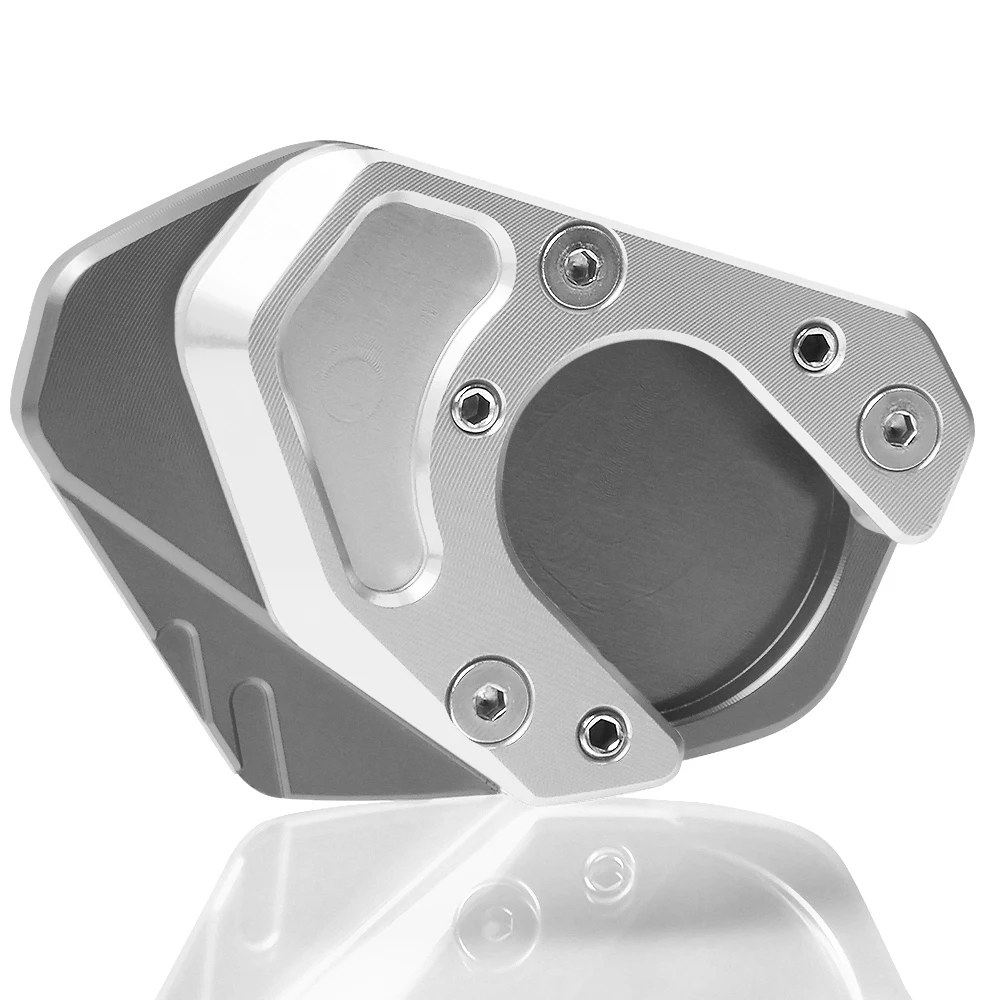Подставки колодки мотоцикл пластина для подножки Pad Non-slip боковая стойка для KTM DUKE RC 125 200 390 2013 - Цвет: gray silver