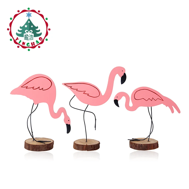 inhoo 3pcs Pink Flamingo Decoration DIY Gift Wedding Party Ornament