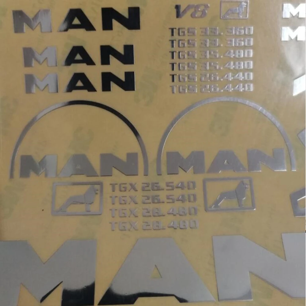 Rc автомобиль оболочки тела наклейки для tamiya по супер скидке 1/14th весы MAN 26,540 TGA 19,390 TGS 33,360 Трактор Игрушки-трейлеры грузовик