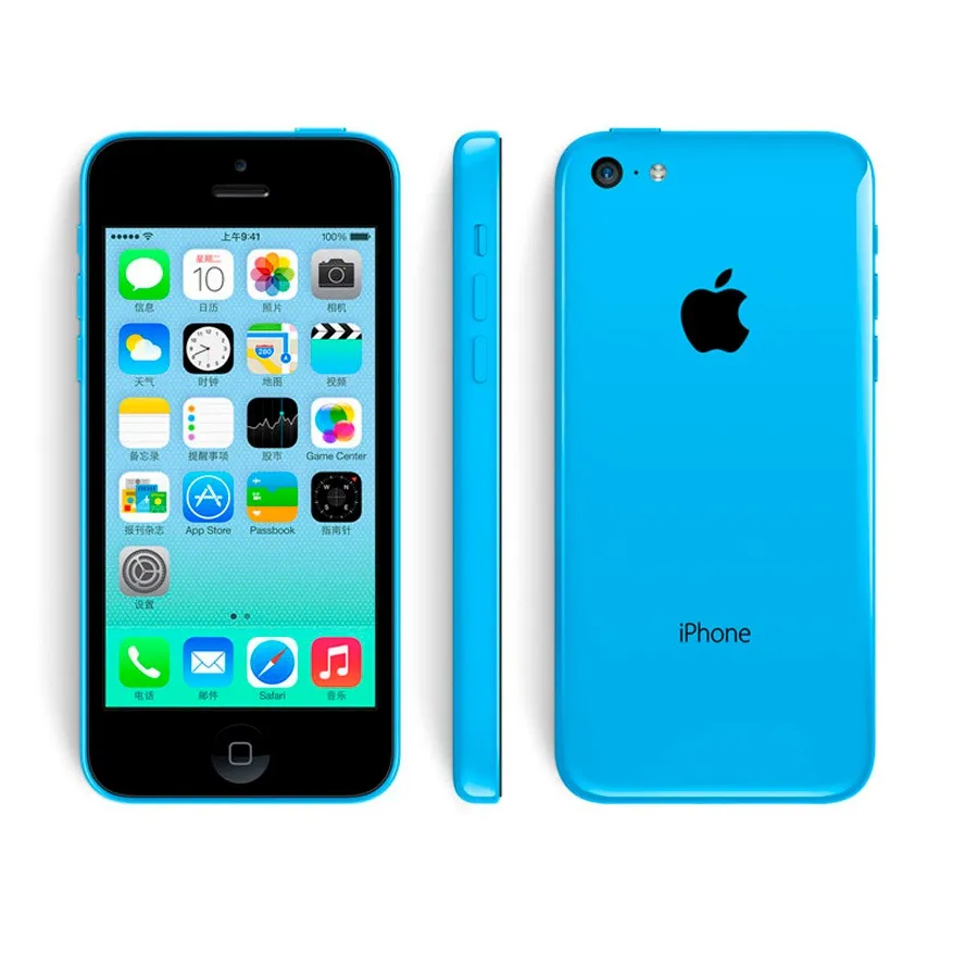 Б/у Apple iPhone 5C б/у телефон 4,0 дюймов 8 ГБ/16 ГБ/32 ГБ двухъядерный 3G-WCDMA 5 цветов на выбор - Цвет: Синий