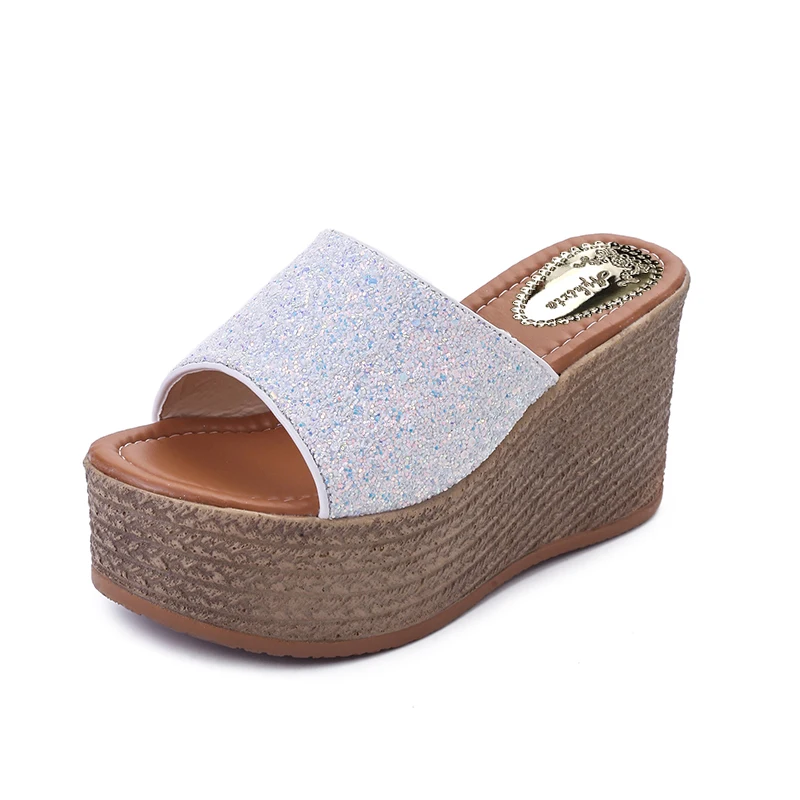 Skup Aphixta letnie kapcie na platformie platformy wysokie obcasy pantofel damski damskie buty outdoorowe Basic Clog Wedge Slipper sandały japonki