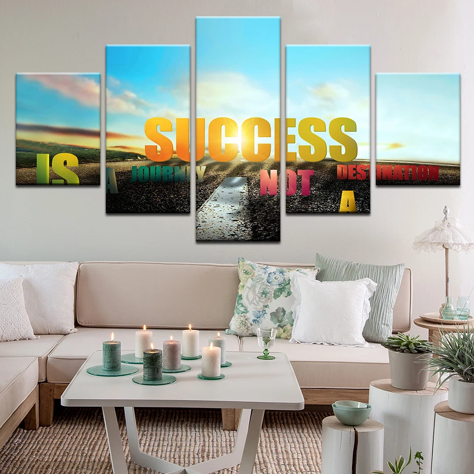 Wall Art Canvas Pictures Framework Living Room HD Prints Posters 5 Pieces Sunshine positive