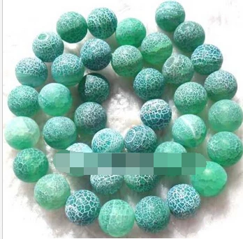 

Jewelry 00913 5strand 10mm green crube agate round loose beads 13.5