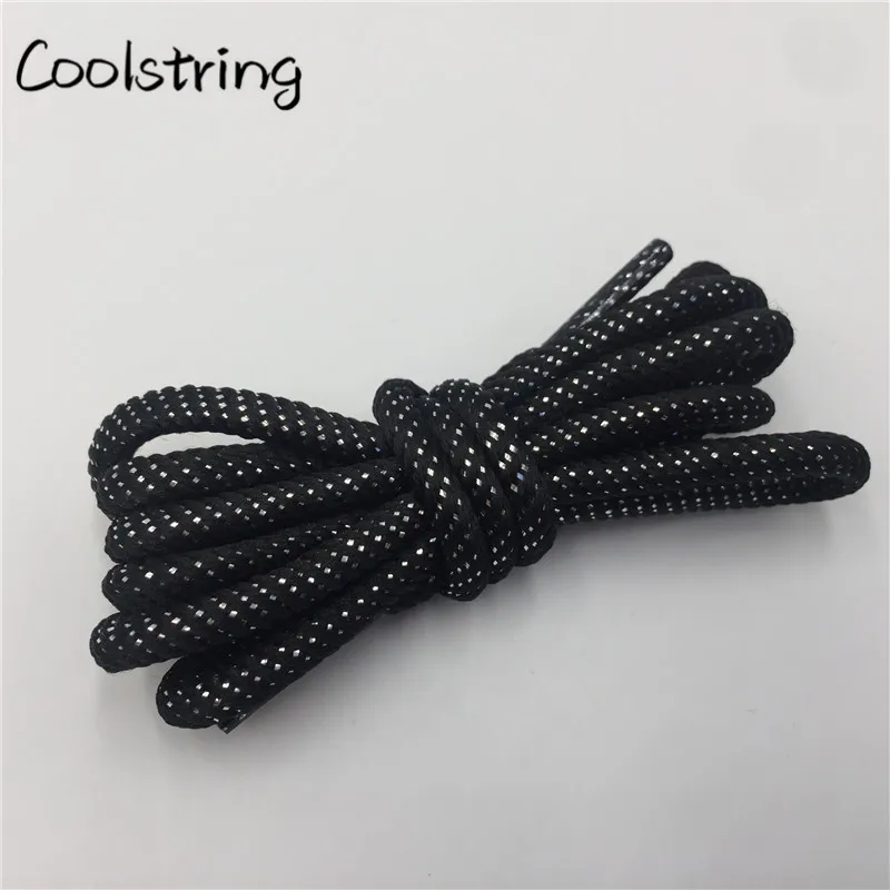 Coolstring круглый спиральный шнурки с орнаментом блеск Shoestrings уникальный мигающий платье обувь шнурки металлический пряжа сапоги