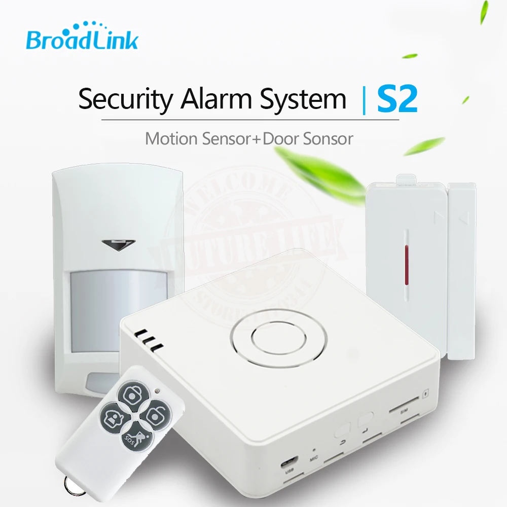 

2017 New Original Broadlink S2C S2 Hub Kit Security Alarm Detector 433HMz Motion & Door Sensor Remote Control For Home Automatio