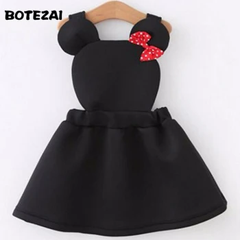 

girls clothes Lovely air layer strap girl dress cartoon minnie dress for girls kids dresses for girls cotton autumn baby dress