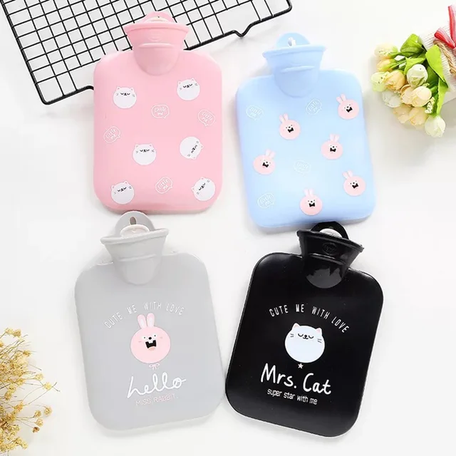 1Pc Cute cartoon Winter Warmer PVC Hot Water Bottle Hand Thick High-Density Home Heating Props