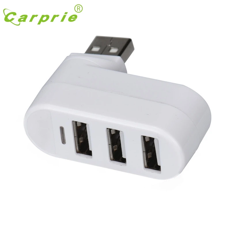 CARPRIE 3 порты USB 2,0 Мини повернуть сплиттер адаптер концентратор для ПК тетрадь для ноутбуков, mac Jan17 MotherLander