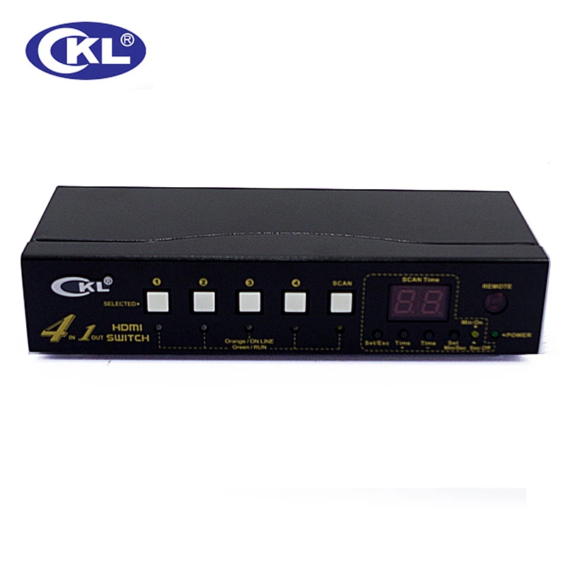 CKL Авто HDMI переключатель с пультом дистанционного управления 4 Порты и разъёмы в 1 с ИК-пульт дистанционного управления RS232 Управление Поддержка 3D 1080 P EDID автоматическое обнаружение CKL-41H