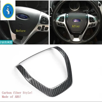 

Yimaautotrims Auto Accessory Middle Steering Wheel Decoration Frame Cover Trim 1 Pcs ABS Fit For Ford Explorer 2016 2017 2018