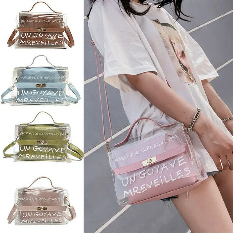 

Fashion Women New Hot Jelly Sweet Messenger Cellphone Bags Holographic Bag Clear Transparent Small Tote Hologram Handbag Purse