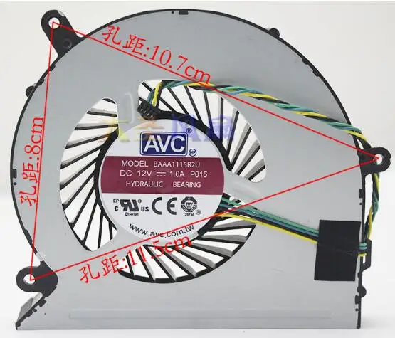 Delta BUB1112HB 12V 0.75A/AVC BAAA1115R2U 12V 1.0A четырехпроводный турбинный вентилятор - Цвет лезвия: BAAA1115R2U