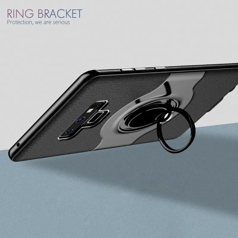 Multifunction Phone TPU Case For Samsung note9 Cover Luxury Magnetic Kickstand Ring Holder | Мобильные телефоны и