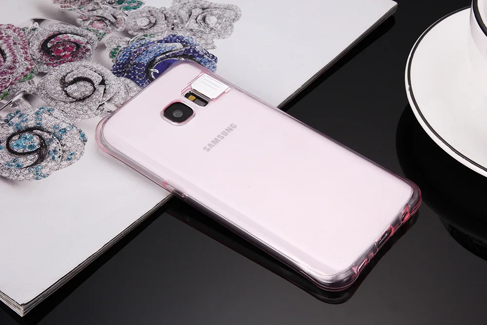 Роскошный чехол со светодиодной вспышкой для телефона Samsung Galaxy S8 PlusS6 S7edge Note5 A3 A5 A7