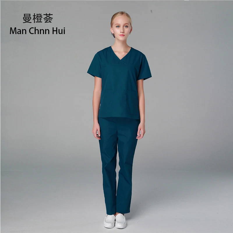 

Hospital Nurse's suit medical Overalls Surgical shirt + Pants doctor's clothing surgical scrub suit medical clothing for Women