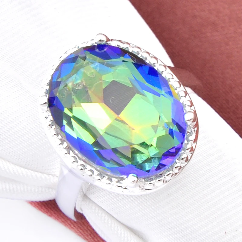 

Promotion Unique Shine Mystic laboratory-created Stone Silver Plated Zirconia Rings Russia Holiday Gift Rings Australia Rings