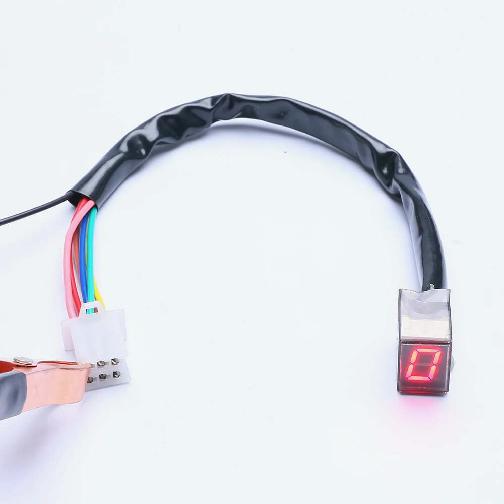 

Free shipping New Red Led Light Universal Digital shift Gear Indicator Motorcycle Gear Level Indicator 0-5 Display