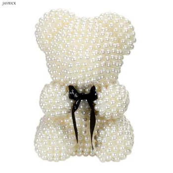 

23cm 3D Foam Bear Modeling Imitation Pearl Handmade Craft Gift Christmas Valentine's Day Wedding Home Decoration