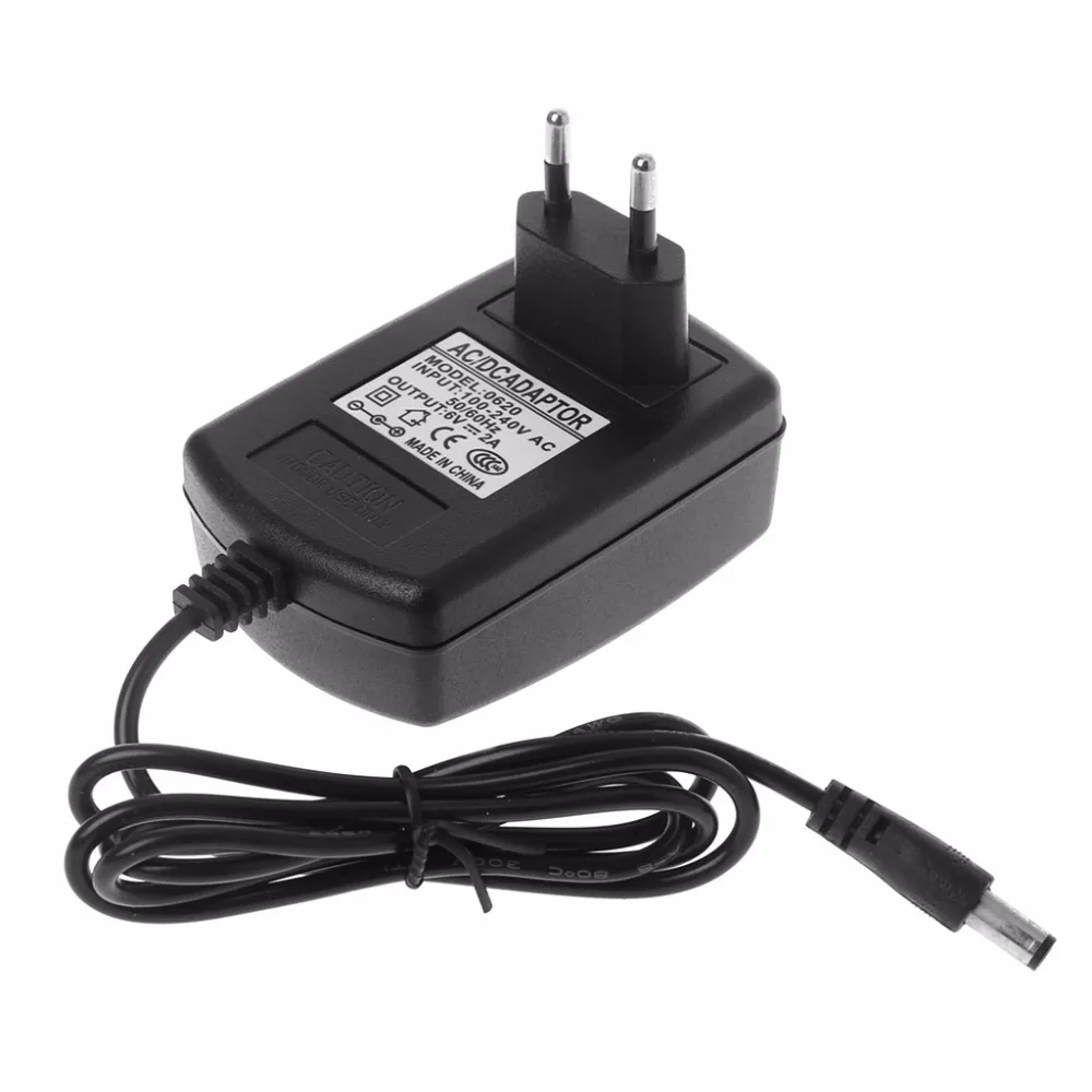 

Converter 100-240V to DC 6V 2A Power Adapter Supply Charger Adapters EU Plug Black APR18_25