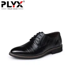 PHLIY XUAN/Большие размеры 37-48; кожаные мужские туфли-оксфорды; модные повседневные мужские туфли с острым носком в деловом стиле; свадебные модельные туфли на плоской подошве;