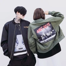Autumn New Men High Street Fashion Hip Hop Male Women Casual Jacket Lovers Bomber Jacket Flight Pilot Air Force Coat