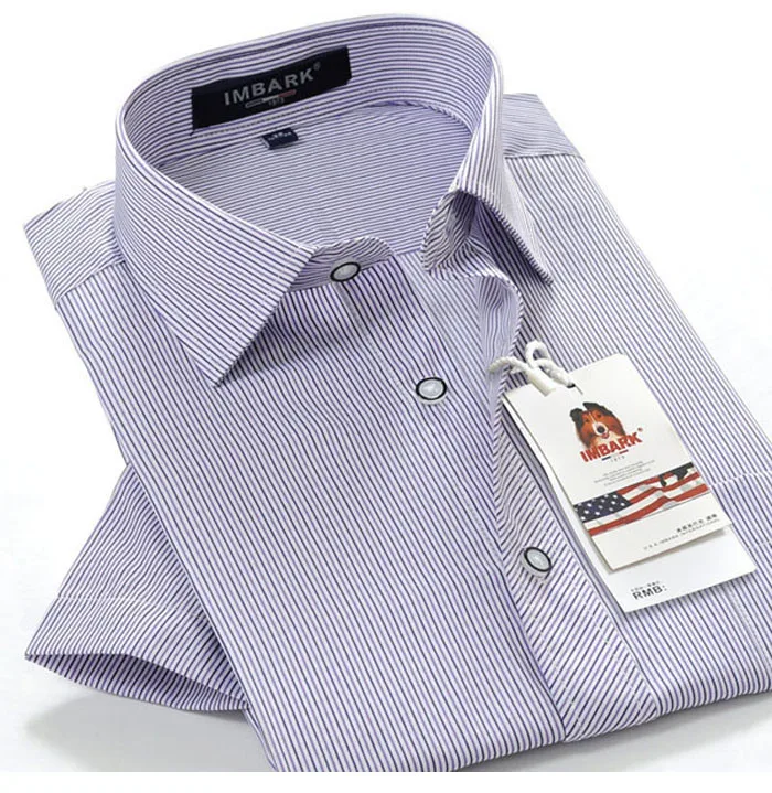 M-10XL, новинка, мужская деловая Повседневная полосатая рубашка с коротким рукавом, мужская летняя рубашка больших размеров
