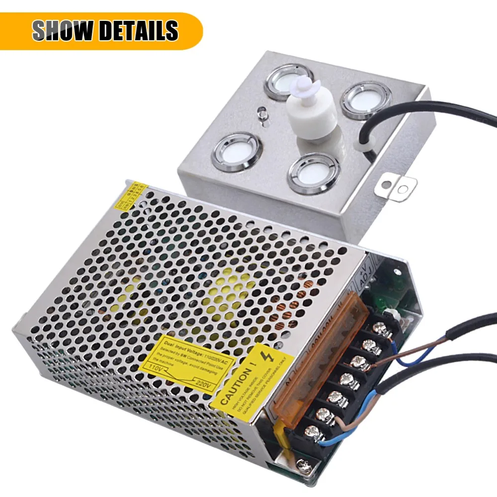 

1200ML/H 4 Heads Ultrasonic Mist Maker Fogger Humidifier+Transformer