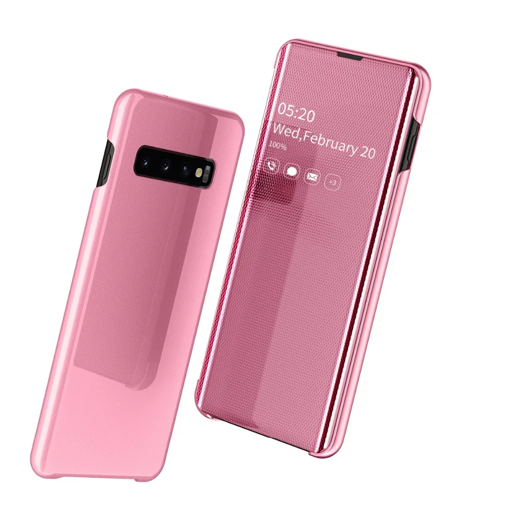 Умный зеркальный флип-чехол для Galaxy S10 S8 S9 Plus S10e S7 Edge Note 8 9 A50 A30 A70 A7 A750 чехол-подставка