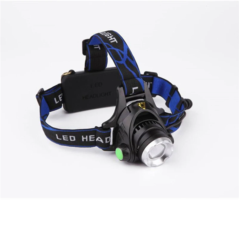 Mini 3Pcs LED Flashlight outdoors Headlight Headlamp Torch Lanterna with Headband by 18650 Battery for Bicycle Light #FS#4MY11 (11)