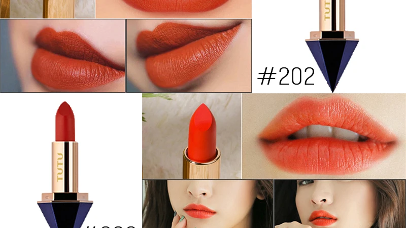 TUTU Velvet Lipsticks Long Lasting Sexy Shimmer Waterproof Nude Lip Stick Moisturizing Stars Matte Lipstick 6 Color Make-up Kit (10)