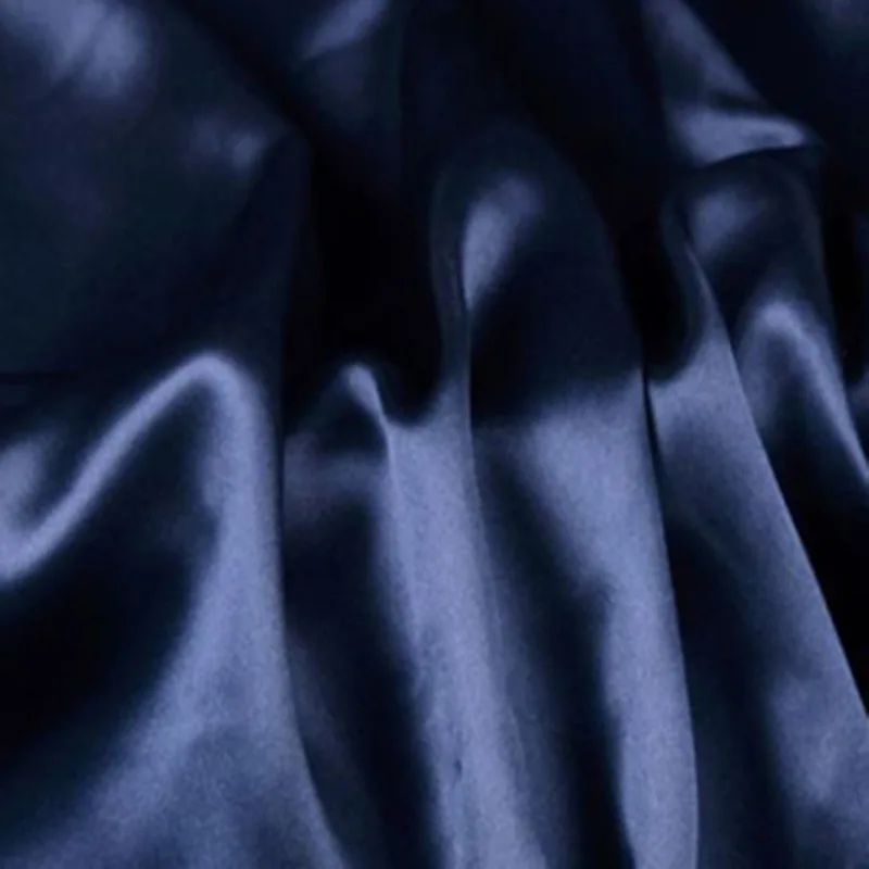 Чистого шелка Подушка чехол на молнии Наволочка Чехол для подушки крышка шелковая подушка сплошной многоцветный - Цвет: dark blue