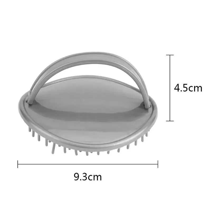 Душ волос Шампунь щетка гребень Силиконовый массаж кожи головы противоскользящая расческа