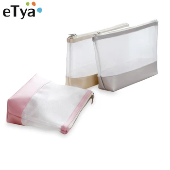 

eTya Fashion Transparent Cosmetic Bags Portable Makeup Bag Women Wash Pouch Travel Organizer Storage Beauty Case Toiletry Bag