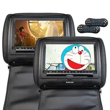 Два 2 шт. подголовник автомобиля dvd-плеер подушка универсальный цифровой Экран молния автомобиль монитор USB FM CD SD ТВ игры ИК пульт дистанционного управления