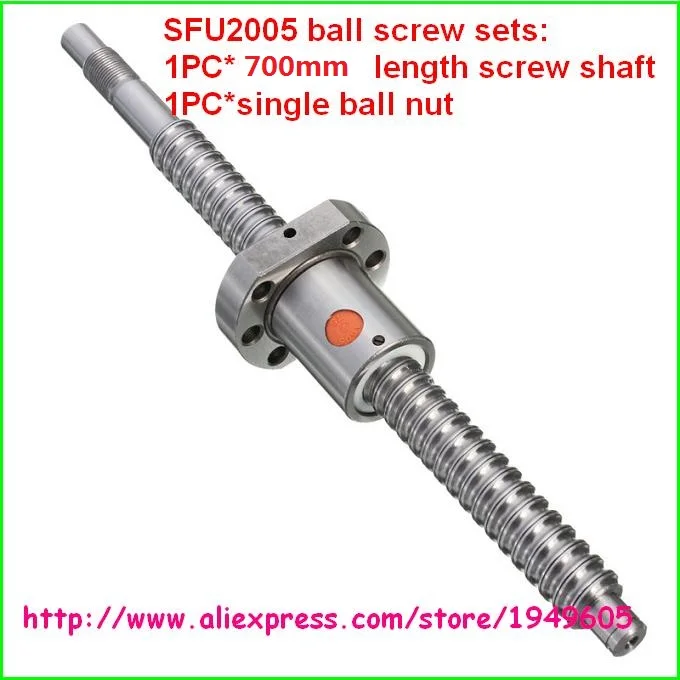 1pc ball screw SFU2005-L700mm with standard processing both ends as per drawing | Обустройство дома
